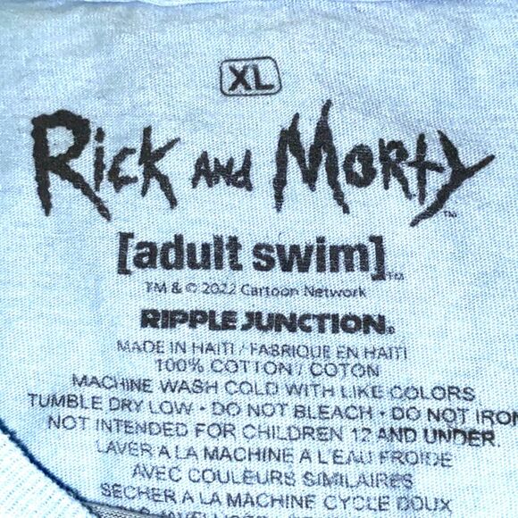 Rick and Morty Blue Graphic Shirt XL - Picture 3 of 4